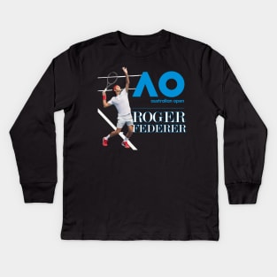 Roger Federer Australian Open Kids Long Sleeve T-Shirt